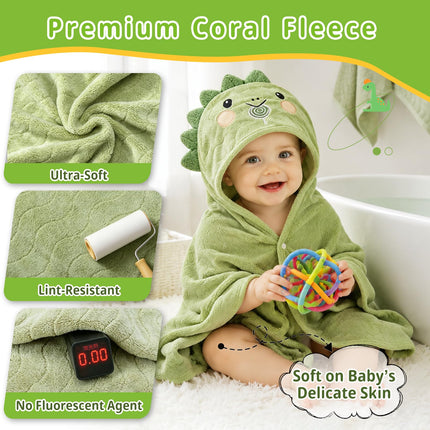 Toddler Hooded Bath Towels 9PCS