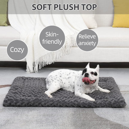 Alfombra de cama para perros lavable tamaño grande, almohadilla esponjosa para jaula de mascotas 42x28 XL