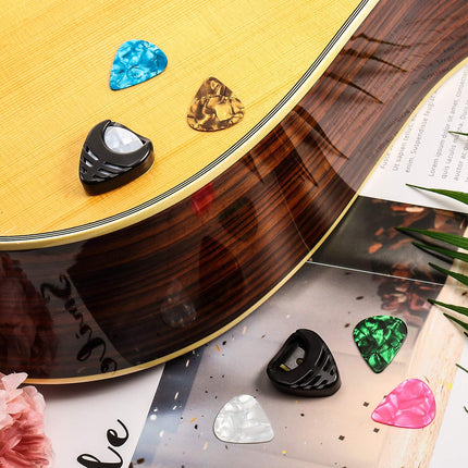 6 Pieces Adhesive Guitar Pick Holder for Acoustic Guitar
