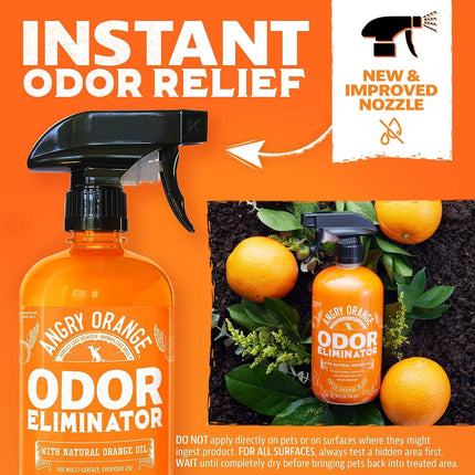 Eliminador de olores para mascotas para orina de perro y gato, Orange Rush, 24 oz