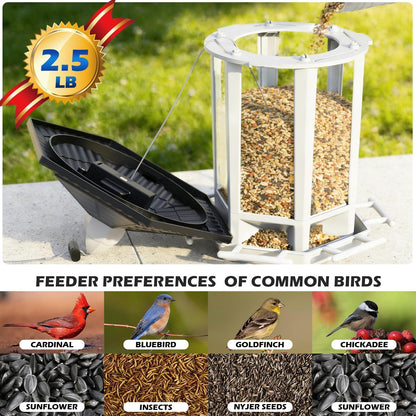 2-Pack Solar Hanging Bird Feeders for Outdoors - photo 2