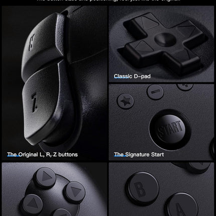 8Bitdo 64 Bluetooth Controller for Analogue 3D, Switch, Switch 2, Windows PC, and Android (Black)