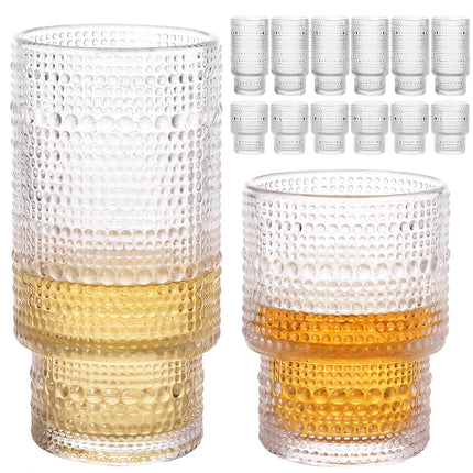 Crystal Cocktail Glasses Drinking Glasses Set of 12 Glass Cups