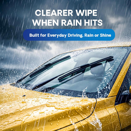 5 PLUS 24" and 18" Windshield Wiper Blades(Pack Of 2), All-Season Performance Automotive Replacement Windshield Wiper Blades for My Car