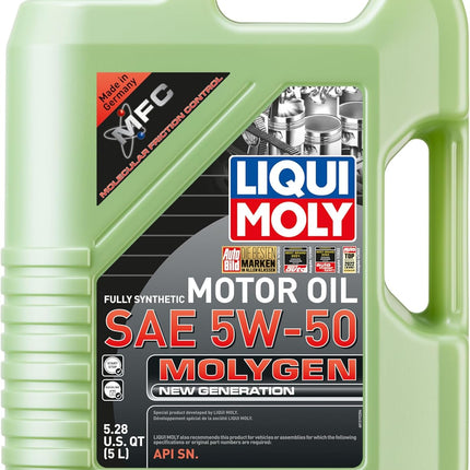 LIQUI MOLY Molygen New Generation SAE 0W-20 | 1 L | Fully synthetic engine oil | SKU: 20436