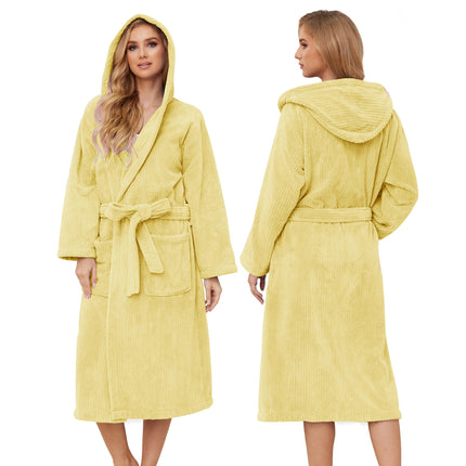 Hooded Bathrobes for Women, Soft Long Towel Robes for Women - Quick Dry yet Warm