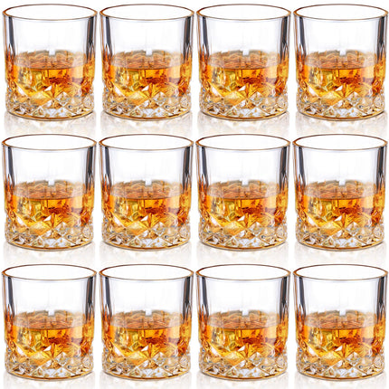 24 Classic Old Fashioned Rocks Glasses, 10 Oz Whiskey Bourbon