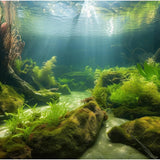 Ocean Floor Aquarium Background, Durable Vinyl 48x24 in