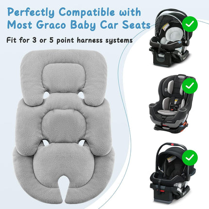 UXIETIN Car Seat Infant Insert Compatible with Graco SnugRide 35 - Double-Side Use Soft Cushion Pad,Newborn Car Seat Insert for Graco