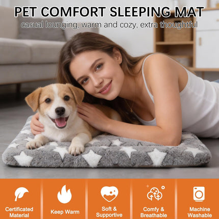 Tapete para cama de perro, reversible para jaula, lavable a máquina para perros pequeños