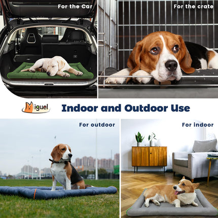 Tapete para jaula de perro para jaula de 36 inch, tapete resistente al agua de oxford ripstop 900D para perros grandes de hasta 70 lbs, cama para exteriores fácil de limpiar para auto, camping y viaje, gris