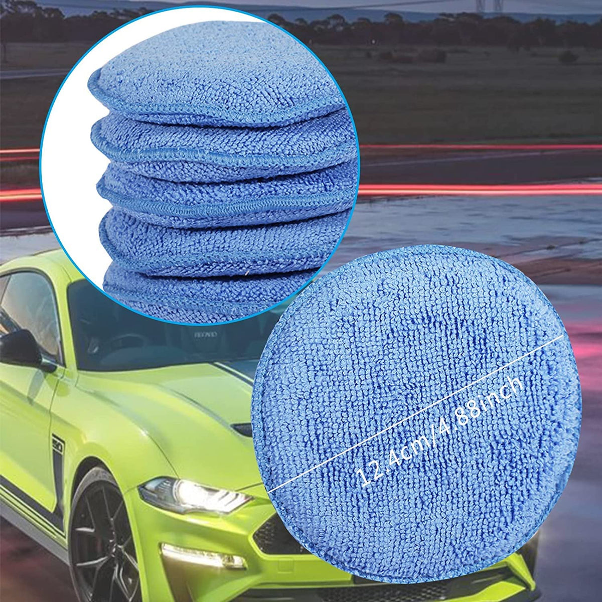 Microfiber Wax Applicator Pads, Car Wax Applicator, Buffing & Detail Polishing Foam Pads for Car - photo 4
