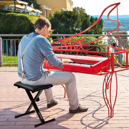 Keyboard Bench X-Style Height Adjustable 16.3-19.6in Padded Cushion Piano Stool Bench Keyboard Chair for - photo 2