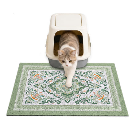 24"x15" Cat Litter Mat Non-Slip Washable Litter Box Mat
