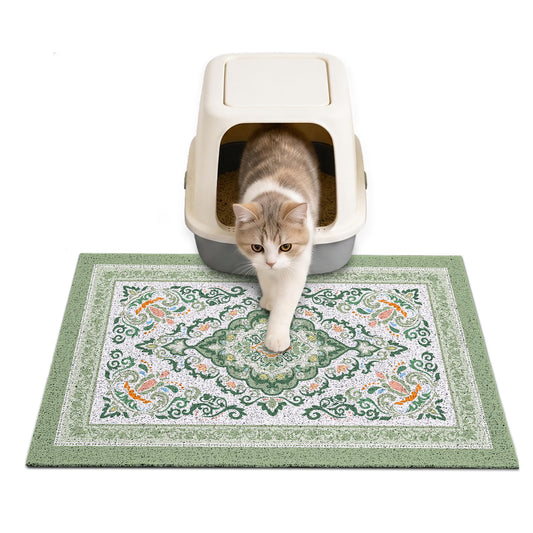 24"x15" Cat Litter Mat Non-Slip Washable Litter Box Mat
