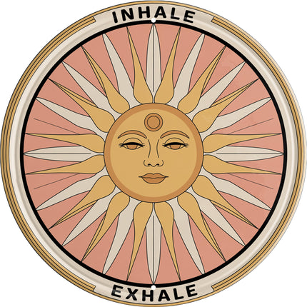 Letrero de metal Mindful Energy 8x8in redondo, placa inspiracional para decoración de pared de oficina, regalo positivo