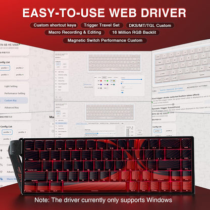 Hall Effect Gaming Keyboard with Magnetic Switch, Adjustable Actuation Fast Trigger Mode, 8KHz Polling - photo 5