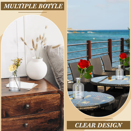 54 Pcs 3.15 Inches Small Glass Bud Vases Bulk Mini, Clear
