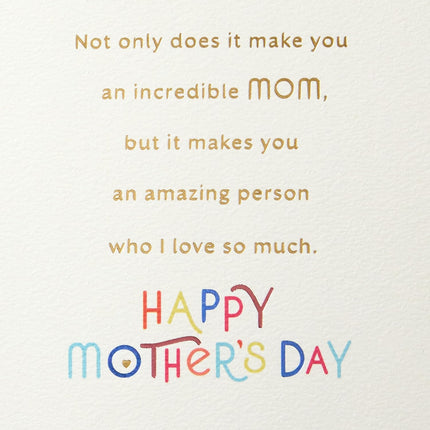 Hallmark Romantic Mother's Day Card for Wife, Girlfriend or Partner (I Love the Way You Love) Rainbow Lettering on White