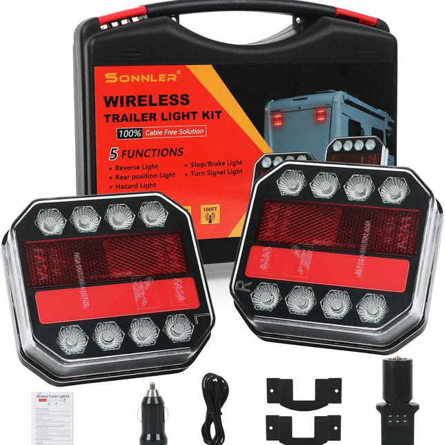 Wireless Magnetic Rechargeable LED Trailer Light Kit