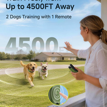 Dog Shock Collar - 4500FT Dog Training Collar with Remote for Dogs 10-120lb