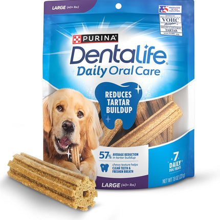 Purina Dentallife Daily Oral Care Dog Treats Large Chews - 7 Ct
