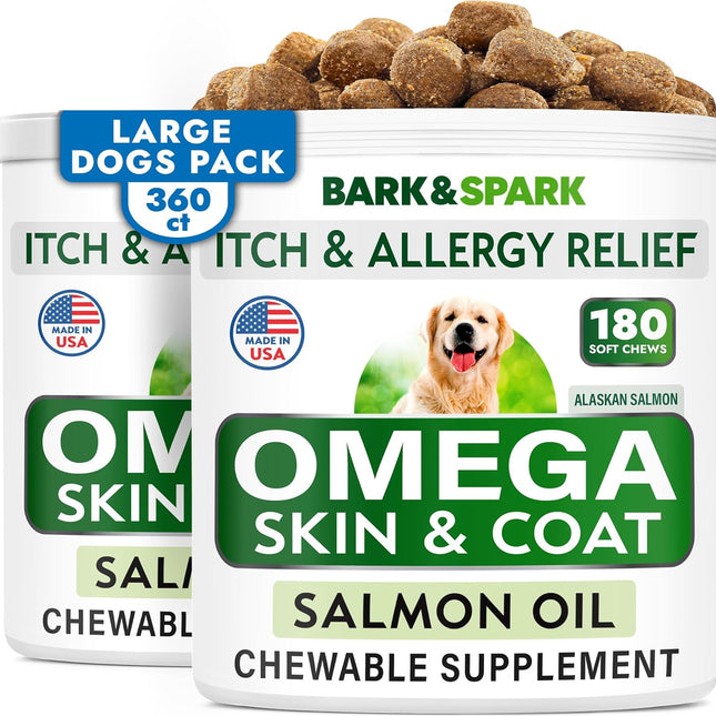 Omega 3 Fish Oil Treats for Dogs, 360 Count