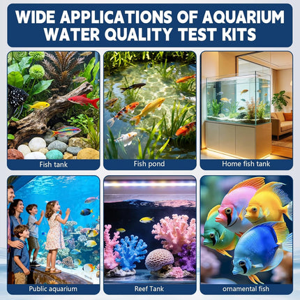 9 in 1 Aquarium Test Strips, 100 Count, Fish Tank Water Test Kit for Freshwater & Saltwater, Tests Nitrate, Nitrite, pH, KH, Total Alkalinity, Hardness, Free Chlorine, Copper & Phosphate
