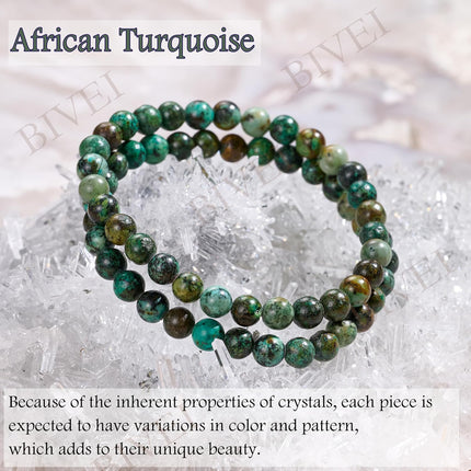 Bivei 6mm Beaded Bracelets for Women Handmade Semi Precious Natural Stone Stretch Elastic Jewelry Yoga Protection Gifts