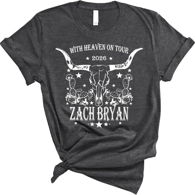 Western Skull Tour Style T Shirt for Country Music Fans, Vintage Americana Graphic Tee for Concert - photo 2
