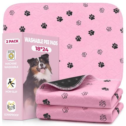 Washable Pee Pads for Dogs, Ultra-Absorbent, 2 Pack 36"x41" Gray