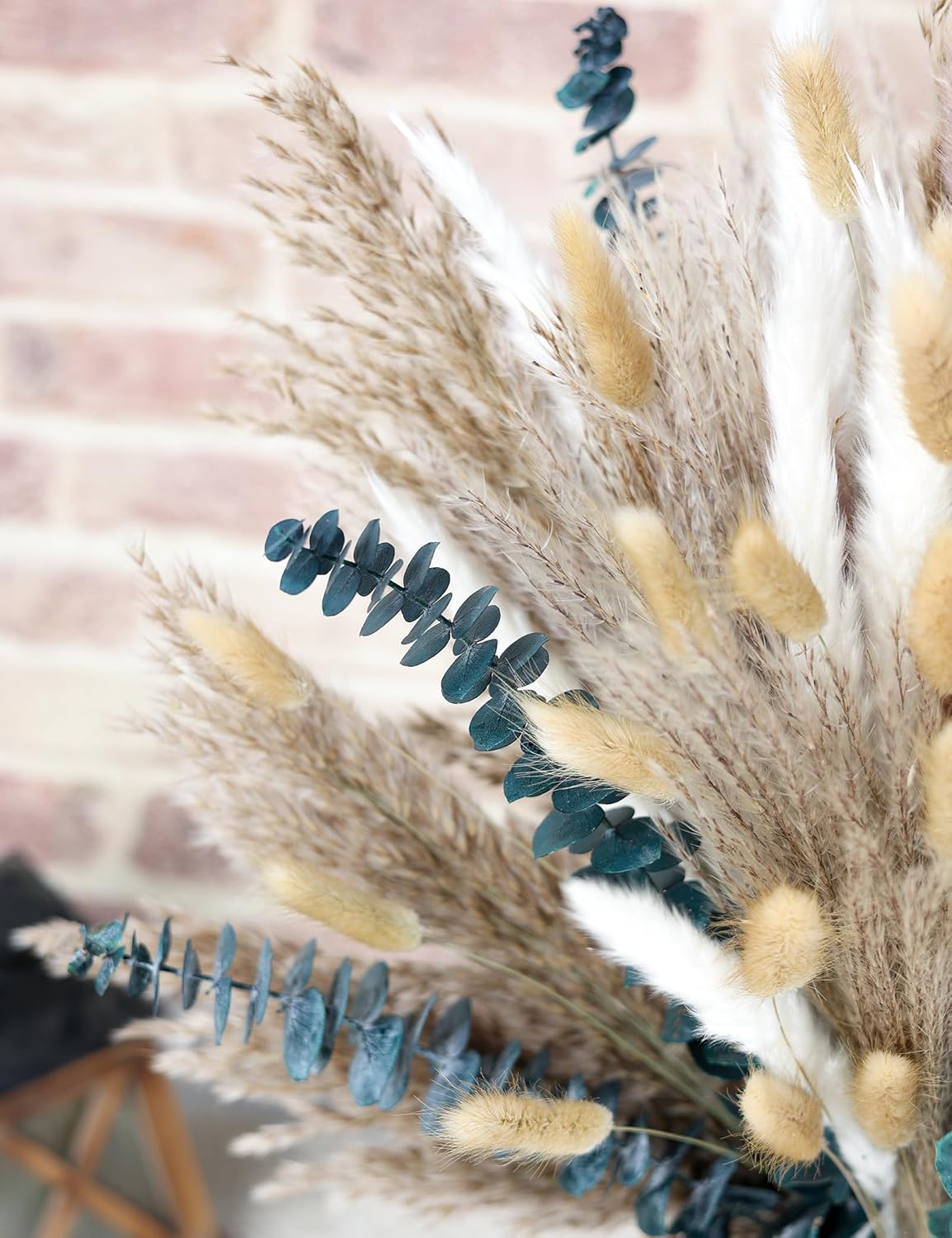 120 PCS Dried Pampas Grass, Dried Flowers, Reed Grass Bouquet for Bohemian Flowers Home Table Wedding - photo 5