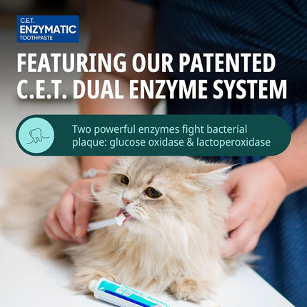 Virbac C.E.T.® Enzymatic Toothpaste| Tartar & Plaque Control for Fresh Breath | Pet Dental Care Toothpaste | Poultry Flavor, 2.5 oz