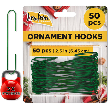 50 Pack Christmas Ornament Hooks – Great Ornament Hangers for Christmas Tree Decoration (Silver)