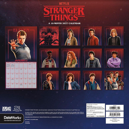2027 Stranger Things Wall Calendar