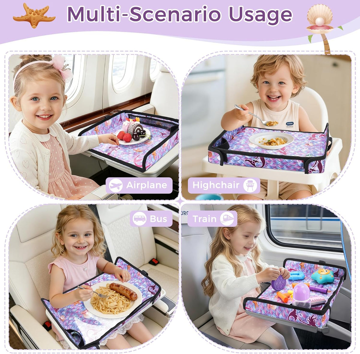 Airplane Tray Table Cover – Foldable Travel Tray Cover for Toddlers 1-3 – Universal Fit for Airplane - photo 2
