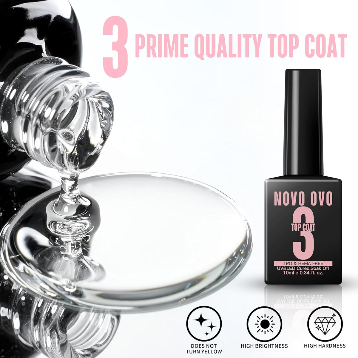 UV Nail Glue and Builder Gel 2-in-1 No Wipe Top Coat Kit - photo 3
