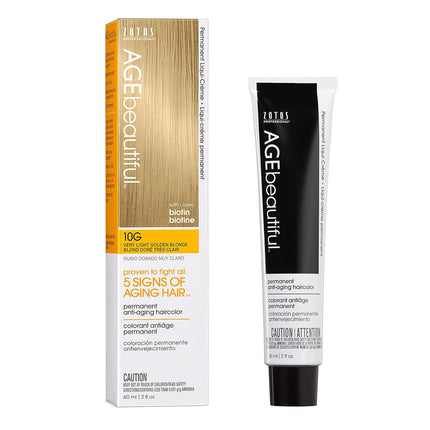 AGE beautiful Permanent Hair Color Dye Liqui Creme | 100% Gray Coverage | Anti-Aging Haircolor | Biotin for Thicker, Fuller, Healthier Hair | Professional Salon Coloring