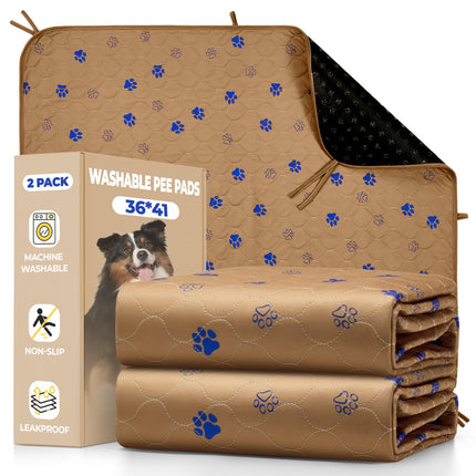 Washable Pee Pads for Dogs, Ultra-Absorbent, 2 Pack 36"x41" Gray