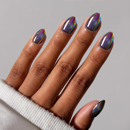 Extra Short Almond Press On Nails, Blush Veil Nude Pink, Soft Gel