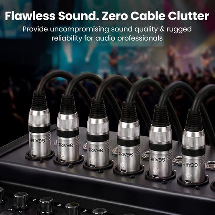 22AWG OFC XLR Cables 10 FT 6-Pack Male to Female for Live Bands