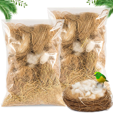 Sukh Bird Nesting Material - Bird Nests Bedding Hummingbird Nesting Material Mixing Canary Nesting Material Finch Nesting Material Parakeet Nesting Materials for Cage,Gardens,Tree Trunks (2)