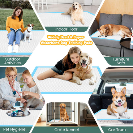 60 tapetes para perros extra grandes 28" x 34", tapetes de entrenamiento desechables superabsorbentes para cachorros, secado rápido y a prueba de fugas