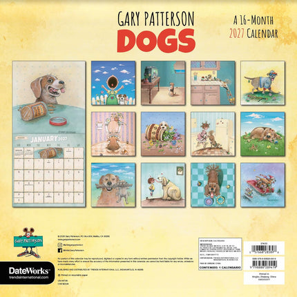 2027 Gary Patterson - Dogs Wall Calendar