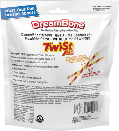 Twist Sticks, Made With Real Bacon And Cheese Flavor, Rawhide-Free Chews For Dogs, 50 Count - photo 2
