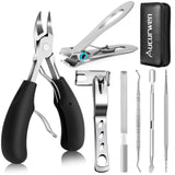 Toenail Clippers for Seniors Thick Toenails, Heavy Duty Toe Nail Clippers Adult Thick Nails Long Handle, Large Toenail Clippers for Thick Nails 7Pcs