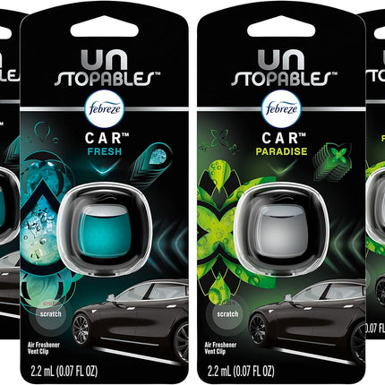Febreze Unstopables Car Odor-Eliminating Car Freshener Vent Clip Fresh, .07 fl oz. Car Vent Clip