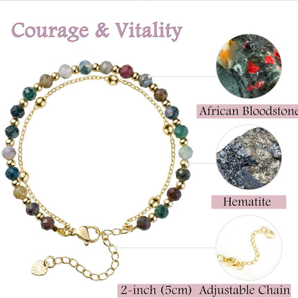 Farfume Crystal Bracelet Beaded Bracelets 4mm Natural Stone Beads Gemstone Handmade Jewelry Valentine's Day Gifts