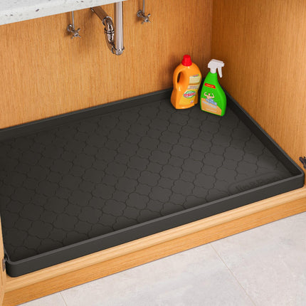 Under Sink Mat 34" x 22" Waterproof Silicone Cabinet Kitchen Liner