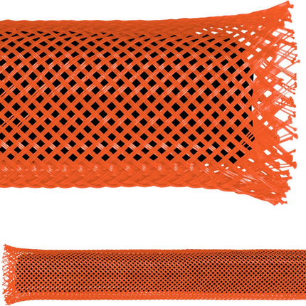 Electriduct 1/2" PET Expandable Braid Sleeving Flame Retardant Flexible Wire Mesh for Cord Management and Cable Protection - 25 Feet - Purple